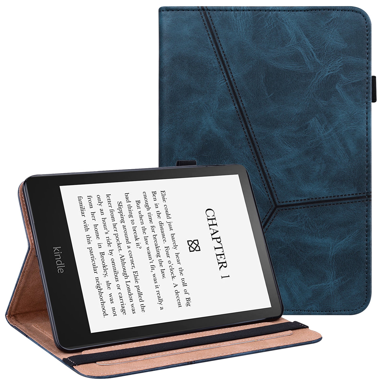 For Amazon Kindle Paperwhite (2024) Case PU Leather Line Imprinted Cover with Elastic Band For Amazon Kindle Paperwhite (2024) Case PU Leather Line Imprinted Cover with Elastic Band